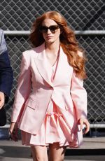 JESSICA CHASTAIN Arrives at Jimmy Kimmel Show in West Hollywood 10/12/2022