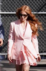 JESSICA CHASTAIN Arrives at Jimmy Kimmel Show in West Hollywood 10/12/2022