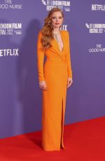 JESSICA CHASTAIN at The Good Nurse Premiere at 66th BFI London Film Festival 10/10/2022
