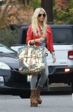 JESSICA SIMPSON Arrives at Her Son