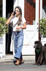 JORDANA BREWSTER Out with Her Dog in Brentwood 10/17/2022