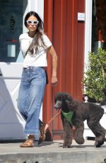 JORDANA BREWSTER Out with Her Dog in Brentwood 10/17/2022
