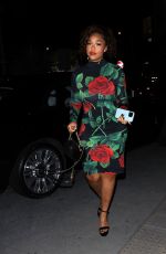 JORDYN WOODS Out for Dinner at Madeo in West Hollywood 10/15/2022