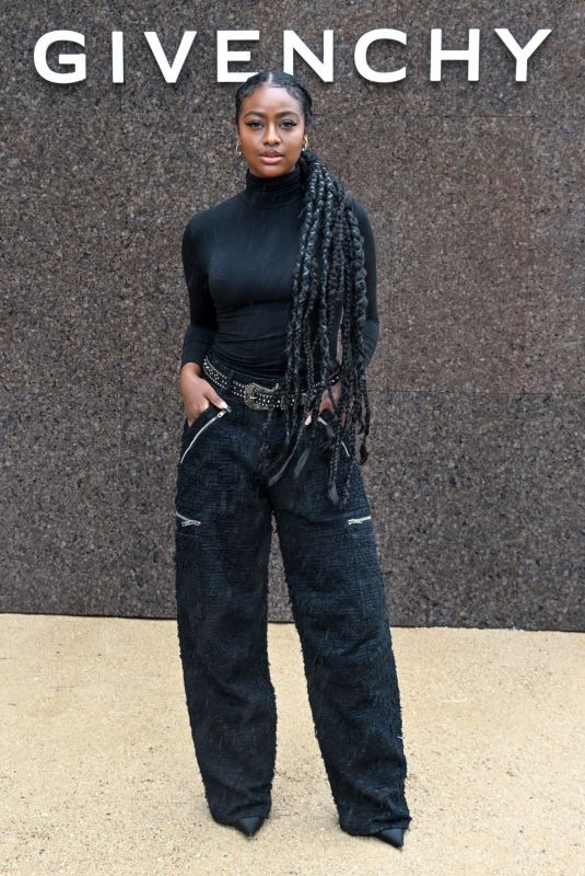 JUSTINE SKYE at Givenchy Show at Paris Fashion Week 10/02/2022
