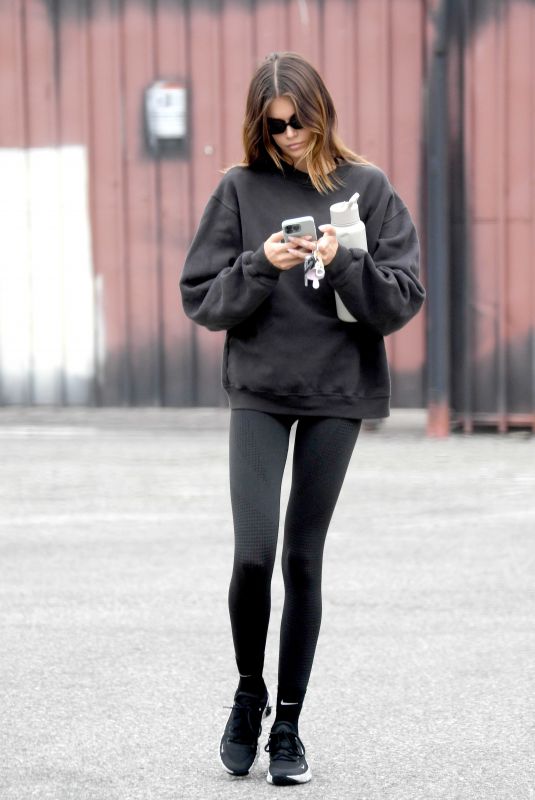 KAIA GERBER Leaves a Gym in Los Angeles 10/13/2022