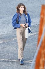 KAIA GERBER Leaves Mrs. American Pie Set in Los Angeles 10/03/2022