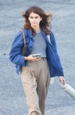 KAIA GERBER Leaves Mrs. American Pie Set in Los Angeles 10/03/2022