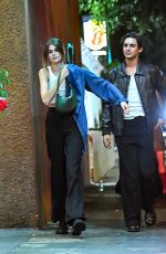 KAIA GERBER Night Out with Friends at La Poubelle in Hollywood 09/29/2022