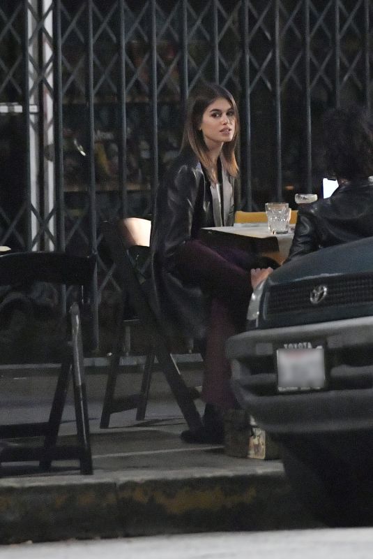 KAIA GERBER Out for Dinner with Friends in Los Angeles 10/09/2022