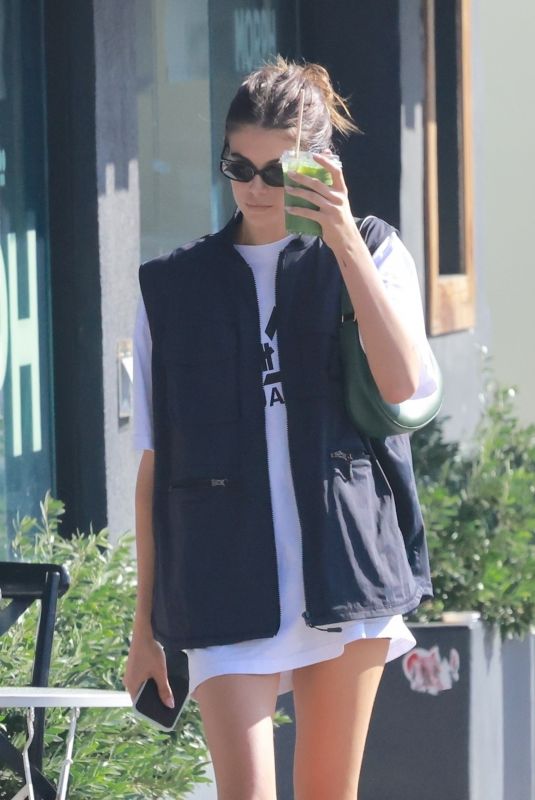 KAIA GERBER Out for Juice in Los Angeles 10/08/2022