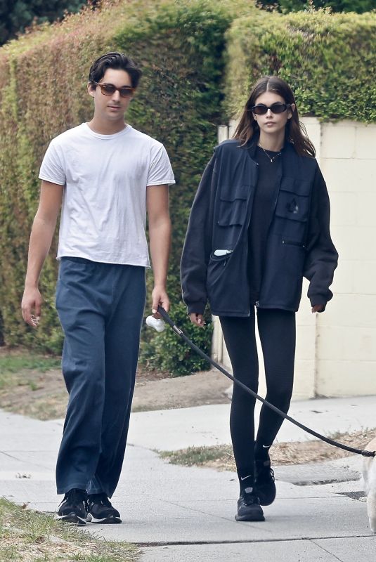 KAIA GERBER Out with a Friend in Los Angeles 10/13/2022