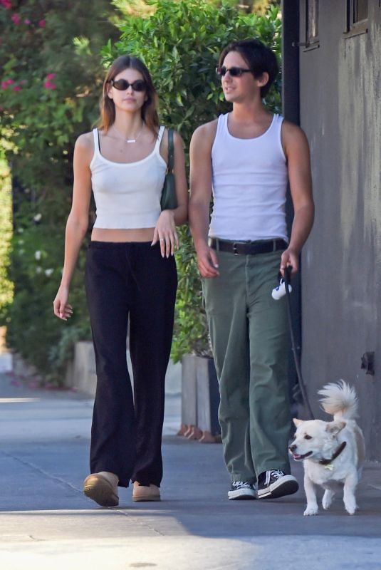 KAIA GERBER Out with a Friend in Los Feliz 10/20/2022