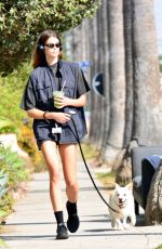 KAIA GERBER Out with Her Dog in Los Angeles 10/10/2022