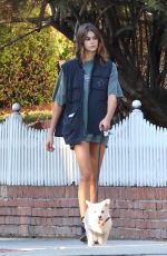 KAIA GERBER Out with Her Dog in Los Angeles 10/17/2022
