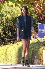 KAIA GERBER Out with Her Dog in Los Angeles 10/17/2022