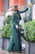 KARLIE KLOSS Out with Her Son Levi in New York 10/25/2022
