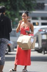 KARRUECHE TRAN Out for Taco Lunch to-go in Hollywood 10/11/2022