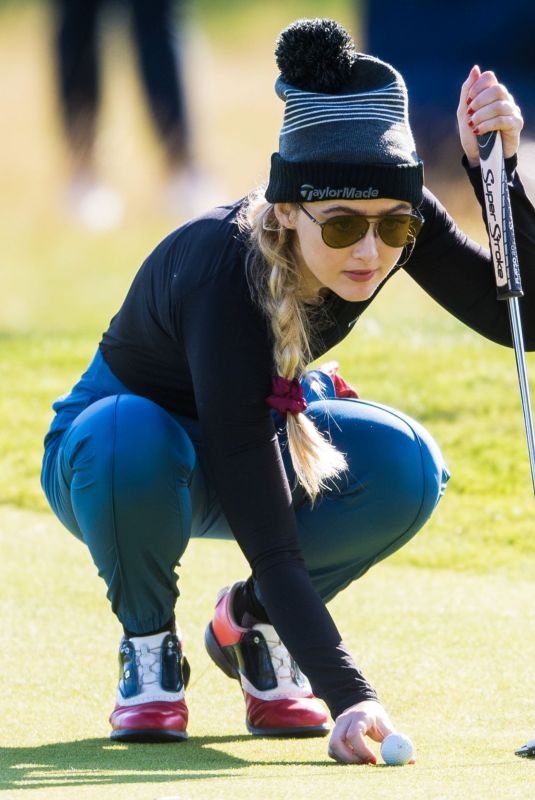 KATHRYN NEWTON Playing Golf at Alfred Dunhill Links Championship in Scotland 09/29/2022
