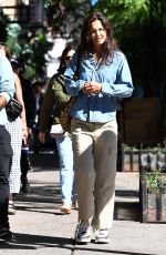 KATIE HOLMES and Bobby Wooten III Out for Lunch in New York 10/06/2022