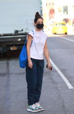 KATIE HOLMES Out and About in Manhattan 10/07/2022