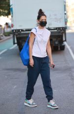 KATIE HOLMES Out and About in Manhattan 10/07/2022