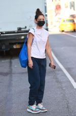 KATIE HOLMES Out and About in Manhattan 10/07/2022