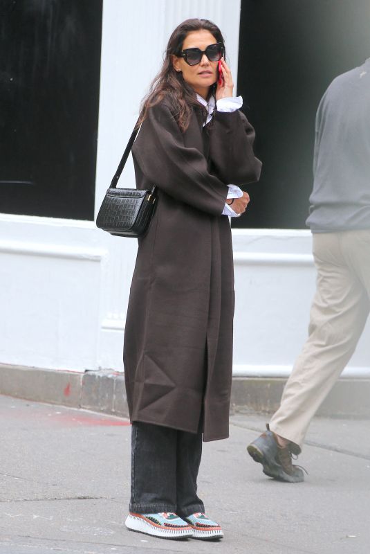 KATIE HOLMES Out and About in New York 10/05/2022