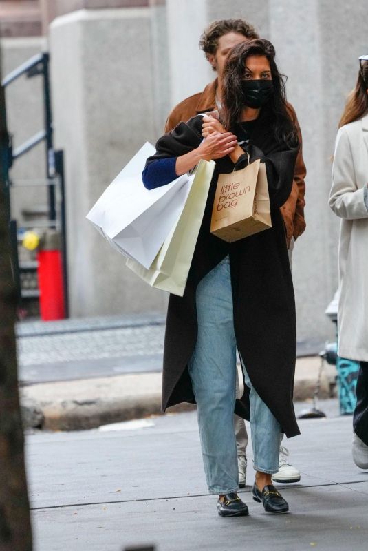 KATIE HOLMES Out Shopping in New York 10/24/2022