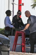 KATIE MALONEY and KRISTEN DOUTE at Burbank Airport 10/24/2022