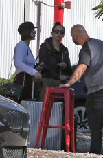 KATIE MALONEY and KRISTEN DOUTE at Burbank Airport 10/24/2022