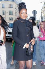 KEKE PALMER Leaves Her Hotel in Paris 10/04/2022