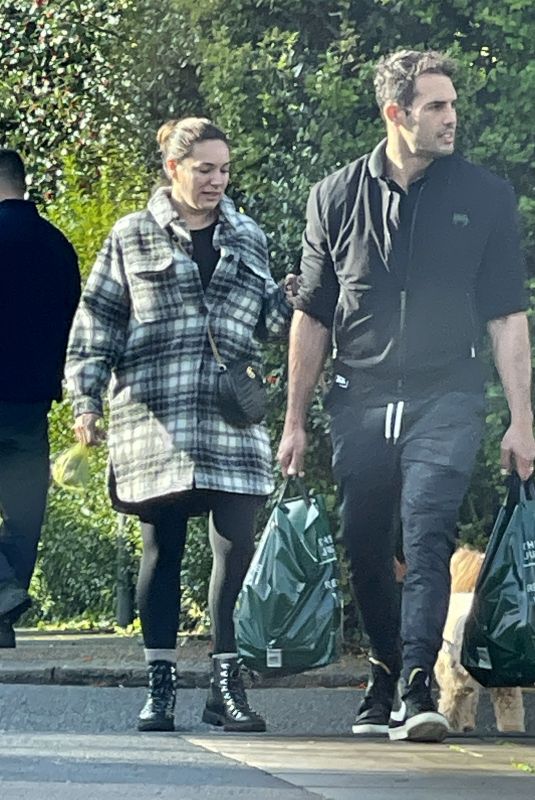 KELLY BROOK and Jeremy Parisi Out with Their Dog in London 10/21/2022