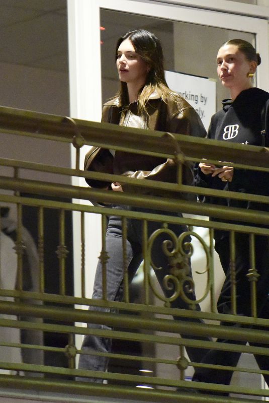 KENDALL JENNER and HAILEY BIEBER at Sushi Park in Los Angeles 10/19/2022