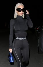 KIM KARDASHIAN Out for Dinner after Rams Game in West Hollywood 10/09/2022
