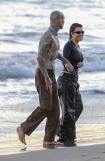KOURTNEY KARDASHIAN and Travis Barker Celebrate Their 1st Anniversary at a Beach in Santa Barbara 10/17/2022