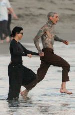 KOURTNEY KARDASHIAN and Travis Barker Celebrate Their 1st Anniversary at a Beach in Santa Barbara 10/17/2022