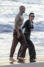 KOURTNEY KARDASHIAN and Travis Barker Celebrate Their 1st Anniversary at a Beach in Santa Barbara 10/17/2022