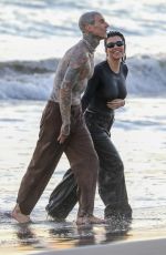 KOURTNEY KARDASHIAN and Travis Barker Celebrate Their 1st Anniversary at a Beach in Santa Barbara 10/17/2022