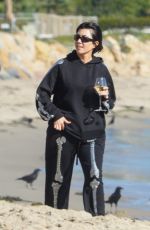 KOURTNEY KARDASHIAN and Travis Barker Out at a Beach in Santa Barbara 10/18/2022