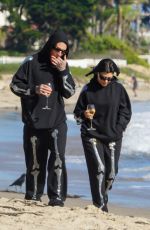 KOURTNEY KARDASHIAN and Travis Barker Out at a Beach in Santa Barbara 10/18/2022