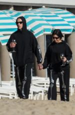 KOURTNEY KARDASHIAN and Travis Barker Out at a Beach in Santa Barbara 10/18/2022