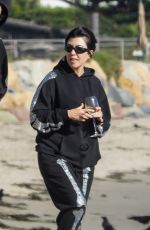 KOURTNEY KARDASHIAN and Travis Barker Out at a Beach in Santa Barbara 10/18/2022