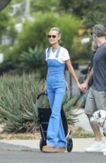 LAETICIA HALLYDAY and Jalil Lespert Out in Pacific Palisades 10/16/2022