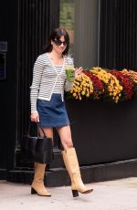 LEA MICHELE Heading to Matinee Performance of Funny Girl in New York 10/26/2022