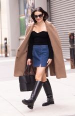 LEA MICHELE Heading to Sunday Matinee of Funny Girl in New York 10/16/2022