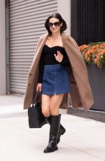 LEA MICHELE Heading to Sunday Matinee of Funny Girl in New York 10/16/2022