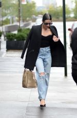 LEA MICHELE in Ripped Denim Out in New York 10/01/2022