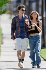 LENI KLUM and Aris Rachevsky Out for Coffee in West Hollywood 10/19/2022