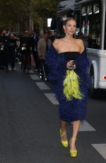 LEONIE HANNE Leaves Elie Saab Show at Paris Fashion Week 10/01/2022