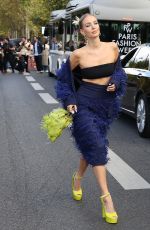 LEONIE HANNE Leaves Elie Saab Show at Paris Fashion Week 10/01/2022